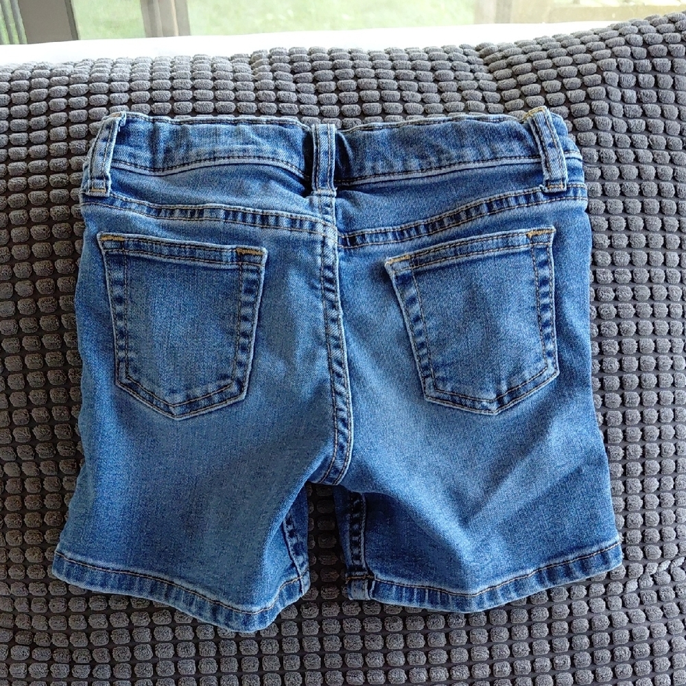 Classic Indigo Blue Jean Shorts, Kids, Size 6, Adjustable Waist - Picture 4 of 4